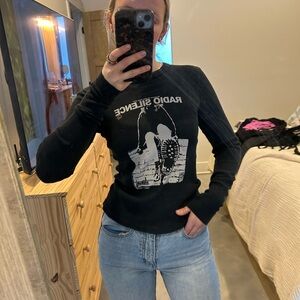 Brandy Melville Black Graphic Sweater